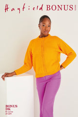 Hayfield Bonus DK Pattern 10595 - Round Neck Cardigan
