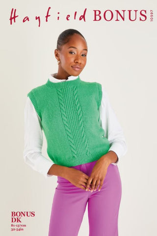 Hayfield Bonus DK Pattern 10597 - Sweater Vest