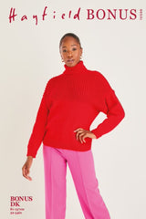 Hayfield Bonus DK Pattern 10598 - Roll Neck Sweater