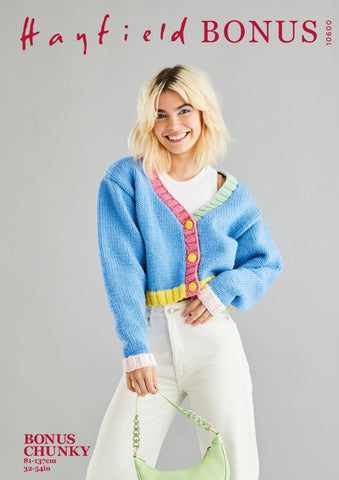 Hayfield Bonus Chunky Pattern 10600 - Cardigan