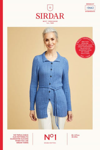 Sirdar No.1 DK Pattern 10662 - Collared Cardigan