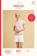 Sirdar No.1 DK Pattern 10663 - Scalloped Sleeve Sweater