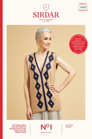 Sirdar No.1 DK Pattern 10666 - Diamond Deco Tunic