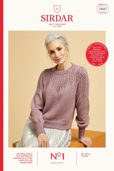 Sirdar No.1 DK Pattern 10667 - Lace Yoke Sweater
