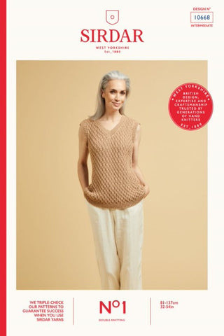 Sirdar No.1 DK Pattern 10668 - Golden Age Vest