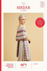 Sirdar No.1 DK Pattern 10672 - Crochet Scallop Striped Shawl