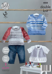 King Cole Cherish & Cherished DK Pattern 4808 - Sweaters & Cardigans