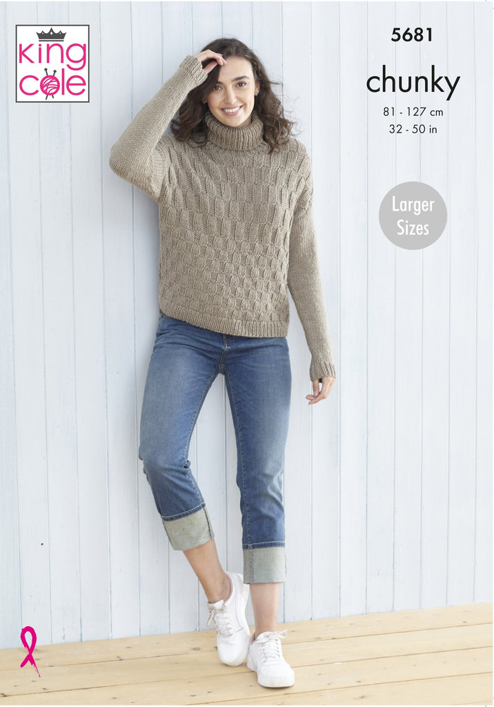 King Cole Subtle Drifter Chunky Pattern 5681 - Ladies Sweaters