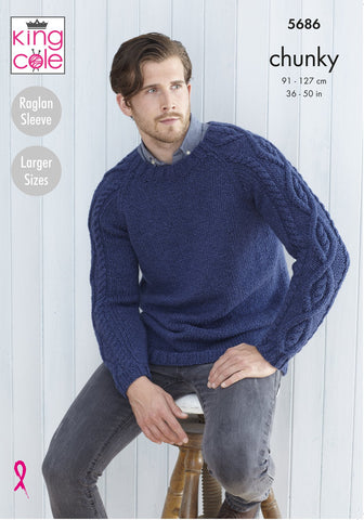 King Cole Subtle Drifter Chunky Pattern 5686 - Mens Sweaters