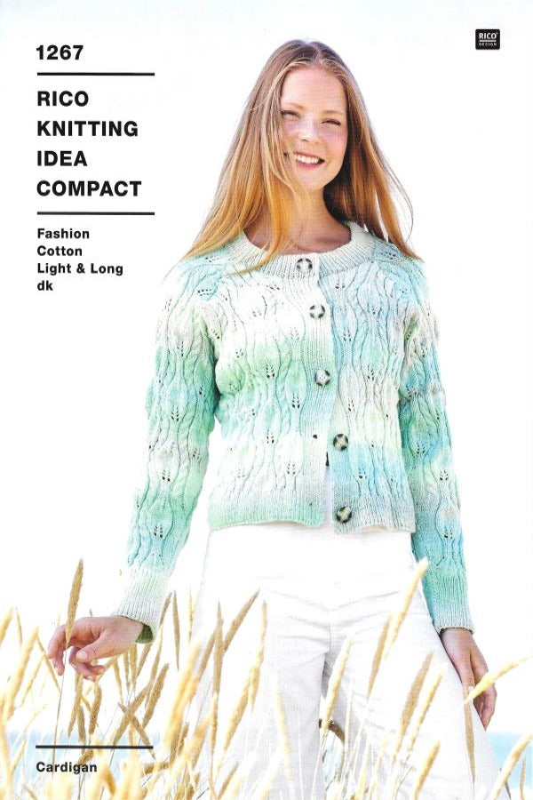 Rico Fashion Cotton Light & Long DK Pattern 1267 - Cardigan