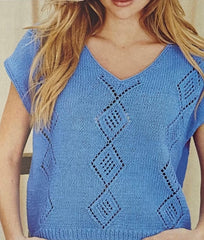 Stylecraft Naturals Organic Cotton DK Pattern 9835 - V-Neck Sweater & Top - NOW €1.00