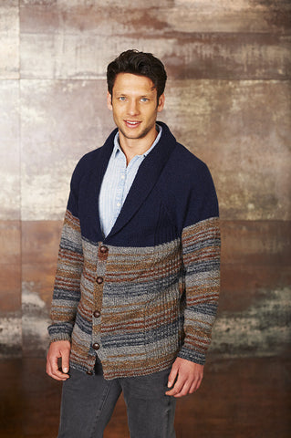 Stylecraft Life Vintage Look  & Life DK Pattern 9312 - Mens Cardigans