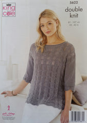 King Cole Bamboo Cotton DK Pattern 5622 - Sweater & Top
