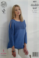 King Cole Smooth DK Pattern 4831 - Cardigan & Sweater - NOW €1.00