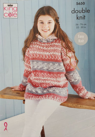 King Cole Fjord DK Pattern 5650 - Sweater & Hoodie