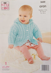 King Cole Comfort Aran Pattern 5620 - Jackets, Hat & Pram Blanket