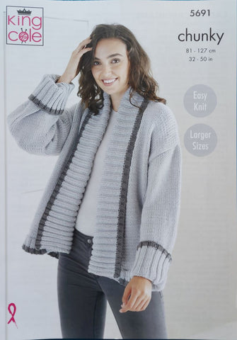 King Cole Ultra Soft Chunky Pattern 5691 - Cardigans
