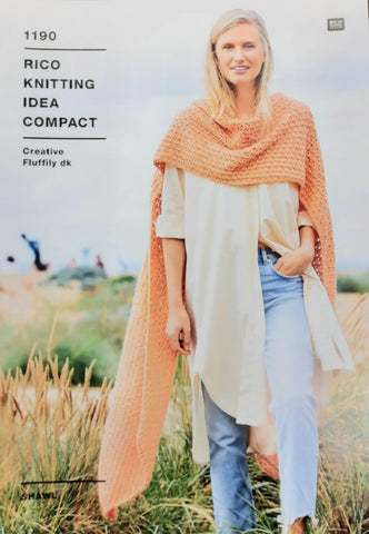 Rico Creative Fluffily DK Pattern 1190 - Shawl