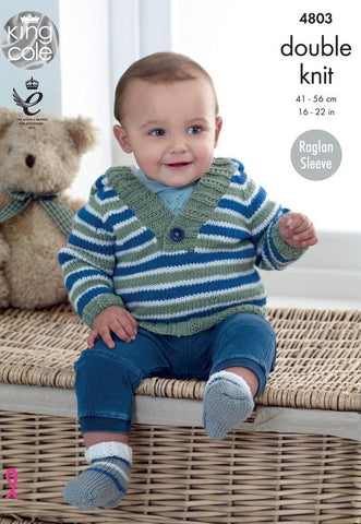 King Cole Cherish & Cherished DK Pattern 4803 - Hoody, Sweater, Cardigan & Socks