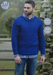 King Cole Majestic DK Pattern 4925 - Mens Sweater & Jacket