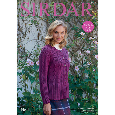 Sirdar No.1 DK Pattern 8046 - Cardigan