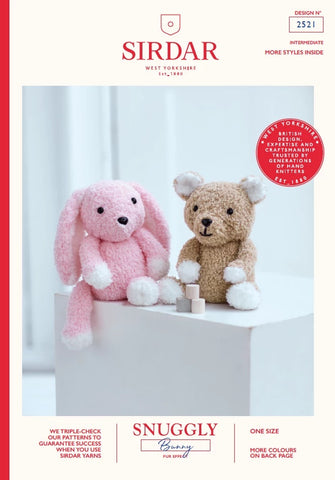 Sirdar Snuggly Bunny Pattern 2521 - Teddy Bear & Bunny Toy