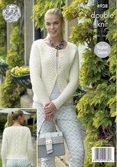 King Cole Luxury Merino DK Pattern 4938 - Sweater & Cardigan