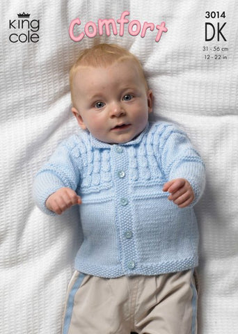 King Cole Comfort DK Pattern 3014 - Sweater, Jacket & Slipover