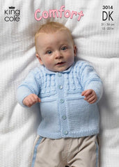 King Cole Comfort DK Pattern 3014 - Sweater, Jacket & Slipover