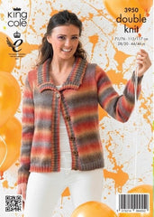King Cole Riot DK Pattern 3950 -  Cardigan & Sweater