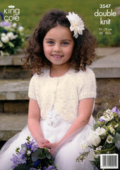 King Cole Galaxy DK Pattern 3547 - Long, short & cap sleeved Boleros