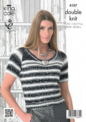 King Cole Galaxy DK Pattern 4107 - Cardigan & Sweater