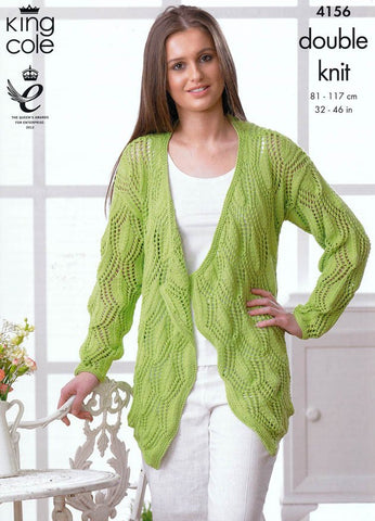 King Cole Cottonsoft DK Pattern 4156 - Cardigan & Sweater