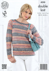 King Cole Drifter DK Pattern 4250 - Cardigan & Sweater