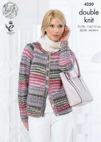 King Cole Drifter DK Pattern 4250 - Cardigan & Sweater
