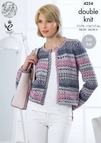 King Cole Drifter DK Pattern 4254 - Sweater & Cardigan