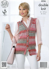 King Cole Drifter DK Pattern 4256 - Cardigan & Waistcoat