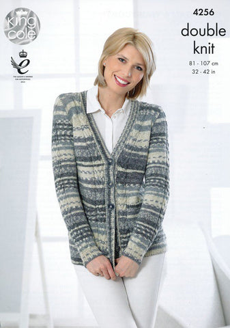 King Cole Drifter DK Pattern 4256 - Cardigan & Waistcoat