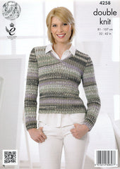 King Cole Drifter DK Pattern 4258 - Cardigan & Top