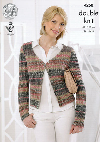 King Cole Drifter DK Pattern 4258 - Cardigan & Top