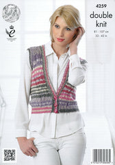 King Cole Drifter DK Pattern 4259 - Waistcoat & Cardigan