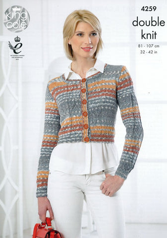 King Cole Drifter DK Pattern 4259 - Waistcoat & Cardigan