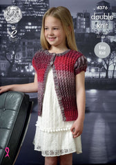King Cole Shine Pattern 4376 - Cardigan and Top
