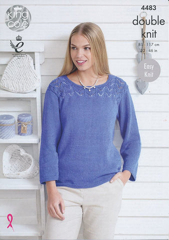 King Cole Bamboo Cotton DK Pattern 4483 - Sweaters