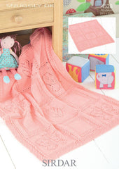 Sirdar Snuggly DK Pattern 4528 Butterfly & Flower Blanket