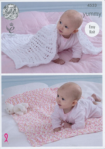 King Cole Yummy Pattern 4533 - Blankets