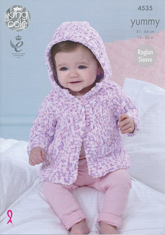 King Cole Yummy Pattern 4535 - Babies Jackets