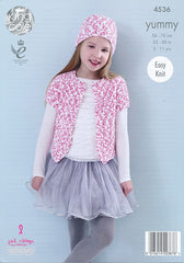 King Cole Yummy Pattern 4536 - Waistcoat, Cardigan & Hat