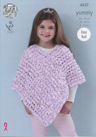 King Cole Yummy Pattern 4537 - Ponchos
