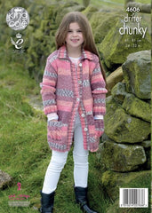 King Cole Drifter Chunky Pattern 4606 - Girls' Coats